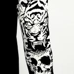 TIGER SKULL WIDE LEG JOGGERS